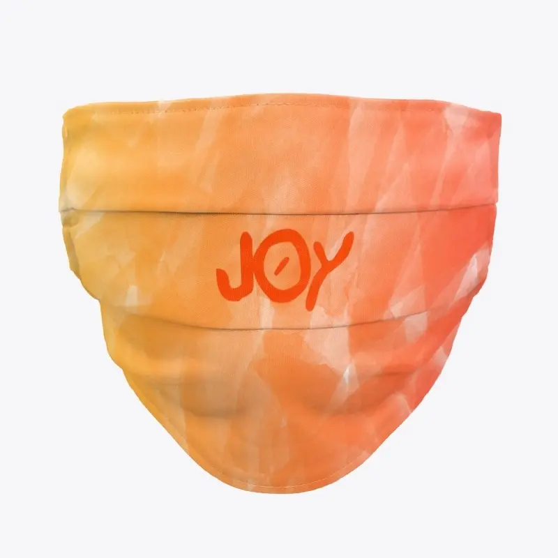 Orange Painted "JOY" Face Mask