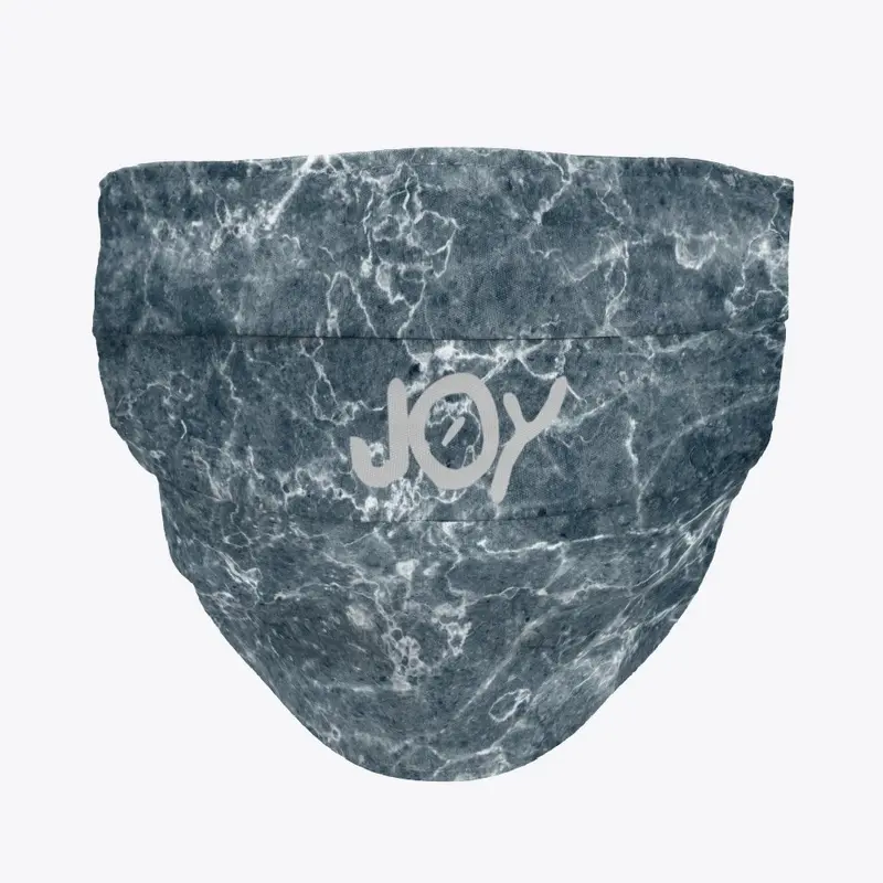 Gray Marble "JOY" Face Mask