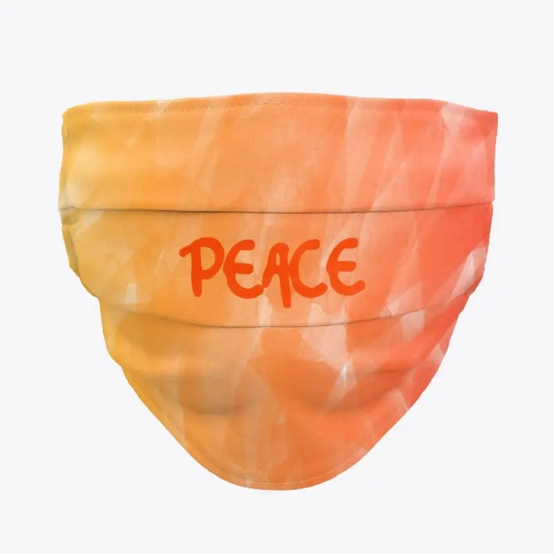 Orange Painted "PEACE" Face Mask