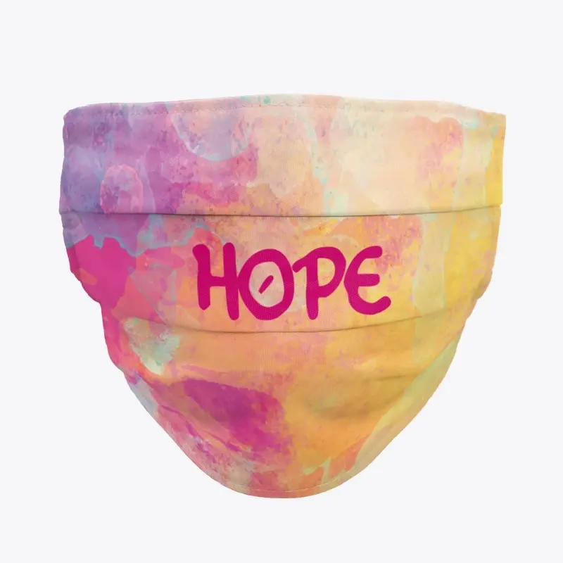 Rose & Gold Painted "HOPE" Face Mask