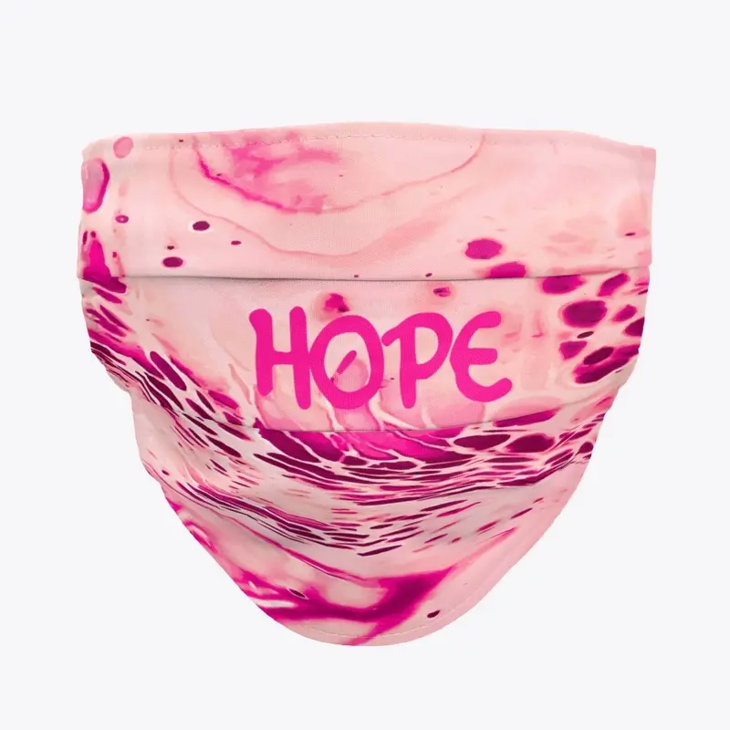 Pink Marble "HOPE" Face Mask